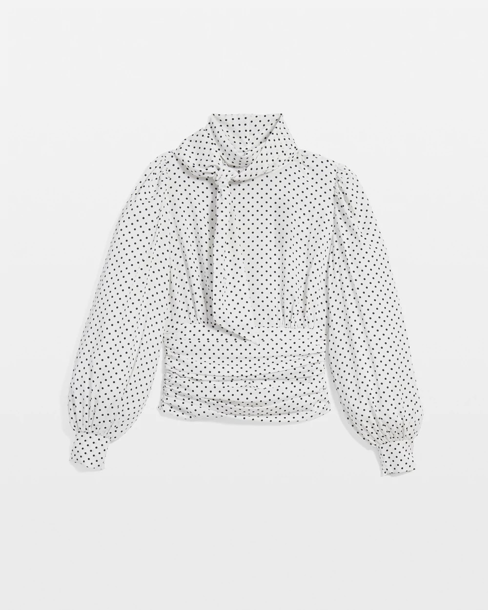 pois blouse tee white ポワ